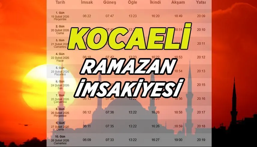 izmit iftar vakti — TR news