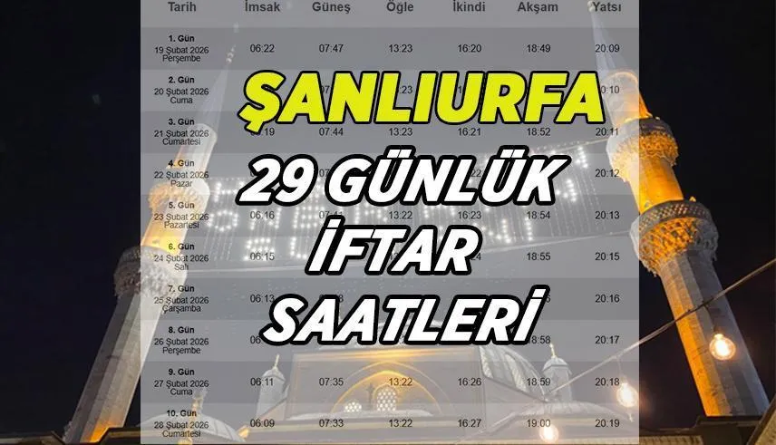 şanlıurfa iftar vakti — TR news