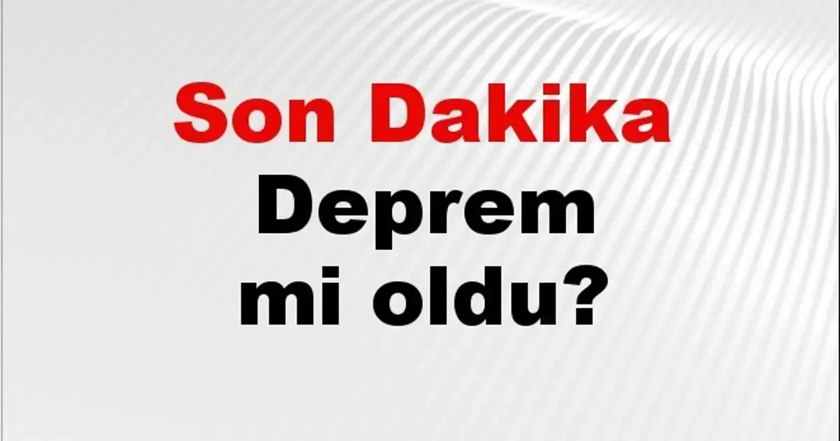 deprem haritası — TR news