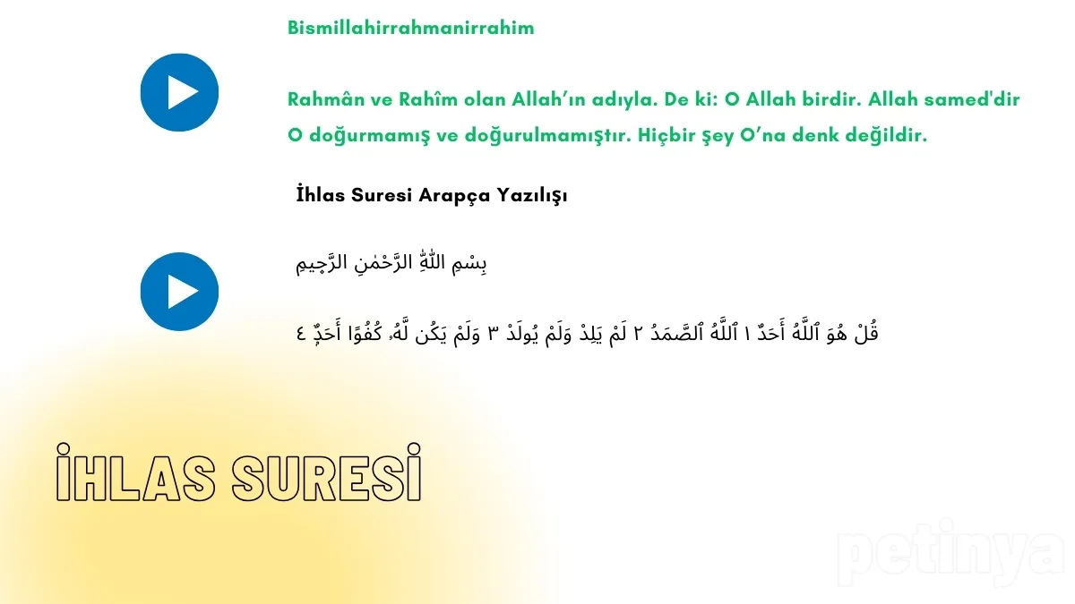 ihlas suresi — TR news