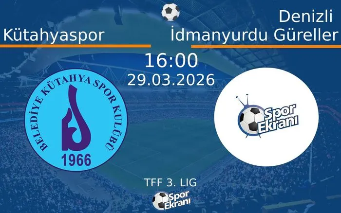 Kütahyaspor, Denizli İdmanyurdu Güreller ile 0-0 Berabere Kaldı